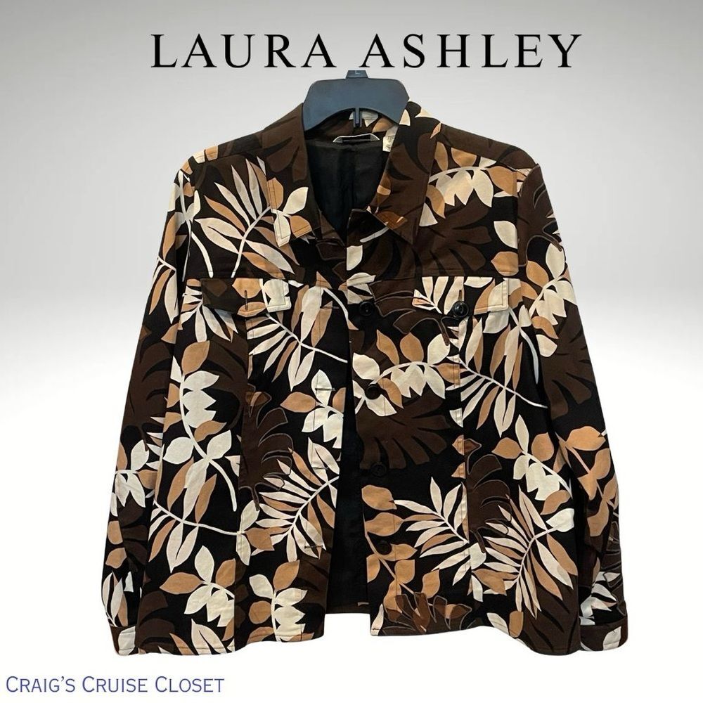 Laura Ashley Floral Blazer in Brown and Black